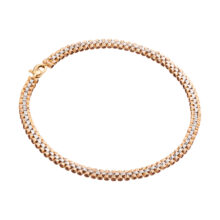 دستبند طلا 18 عیار زنانه گالری شیدا مجد مدل رولکس رزگلد