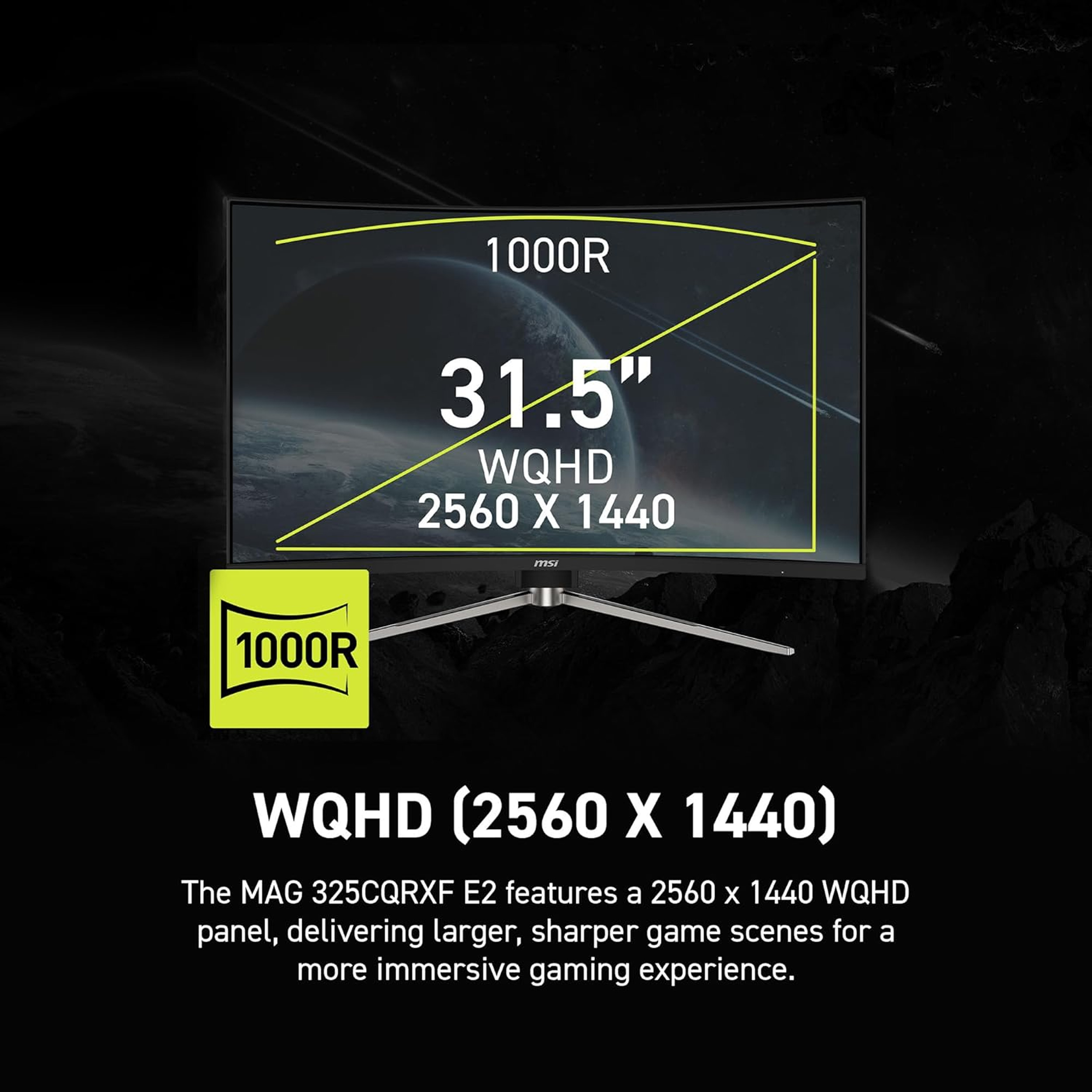 مانیتور خمیده گیمینگ 32 اینچ ام اس آی مدل MAG 325CQRXF E2