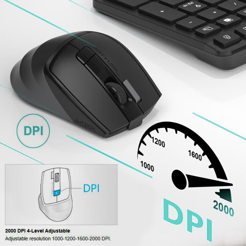 ماوس بی سیم ای فورتک مدل FSTYLER_FB_45CS_AIR2_SILENT