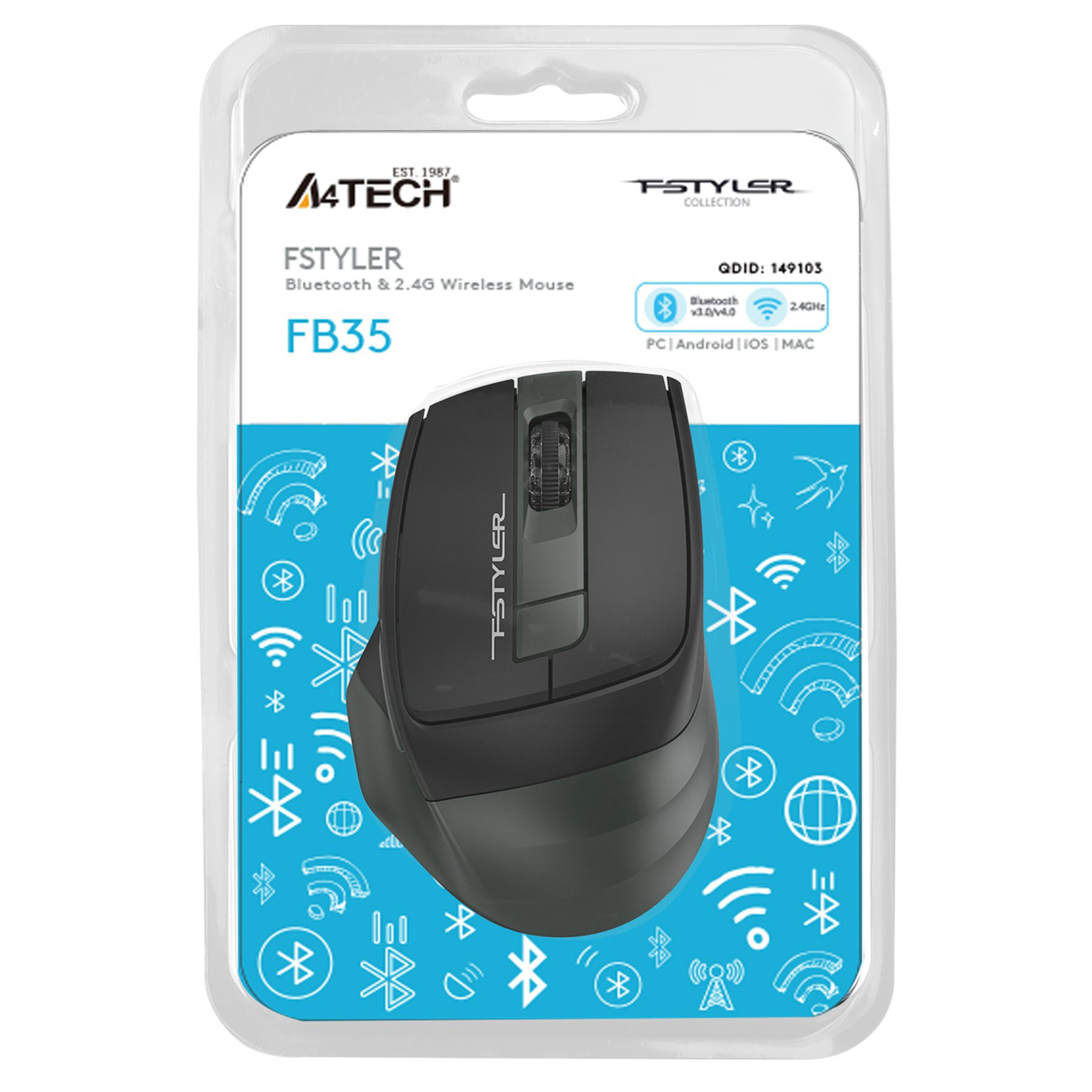 ماوس بی سیم ای فورتک مدل FB35C