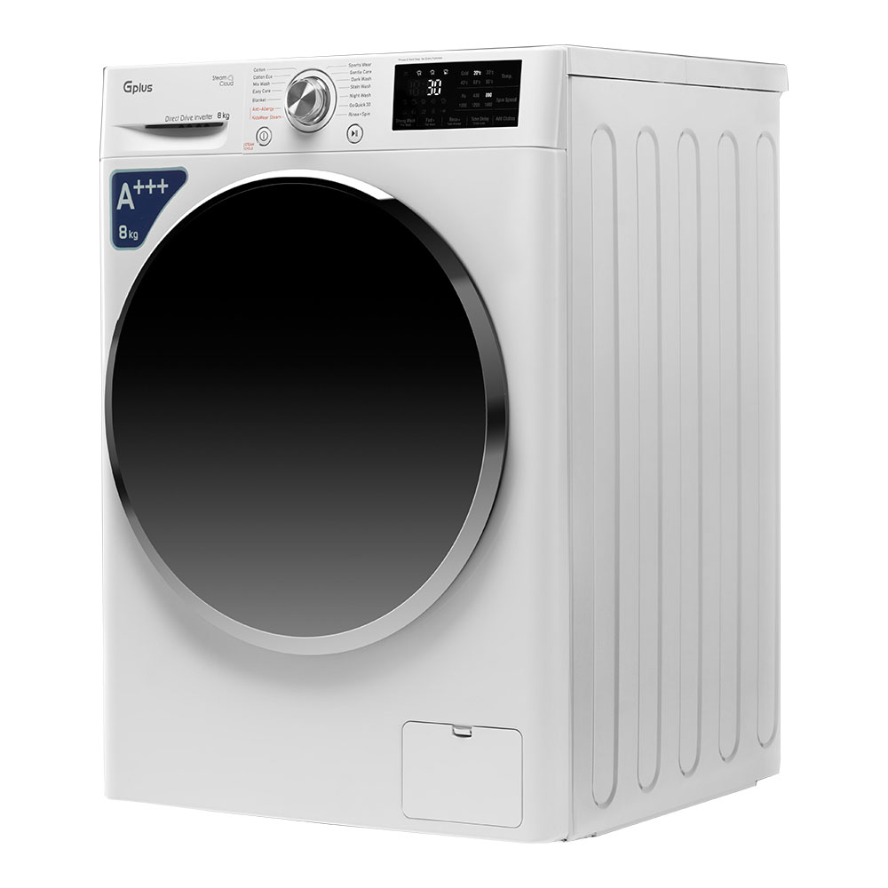 ماشین لباسشویی جی پلاس مدل GWM-L880W ظرفیت 8 کیلوگرم