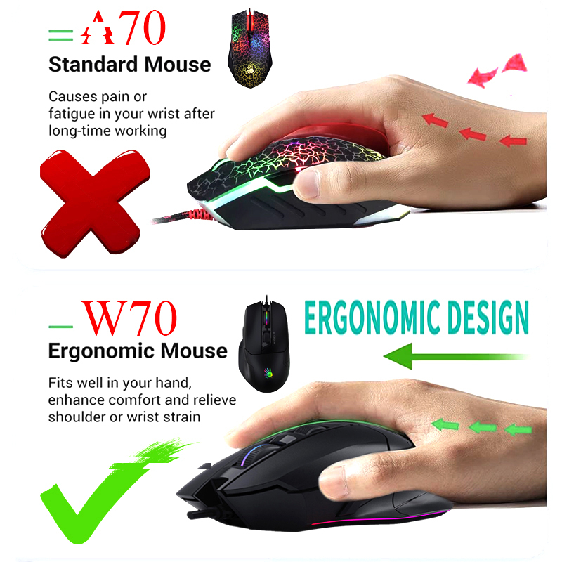 ماوس مخصوص بازی بلادی مدل W_70_MAX_RGB_ ACTIVATED