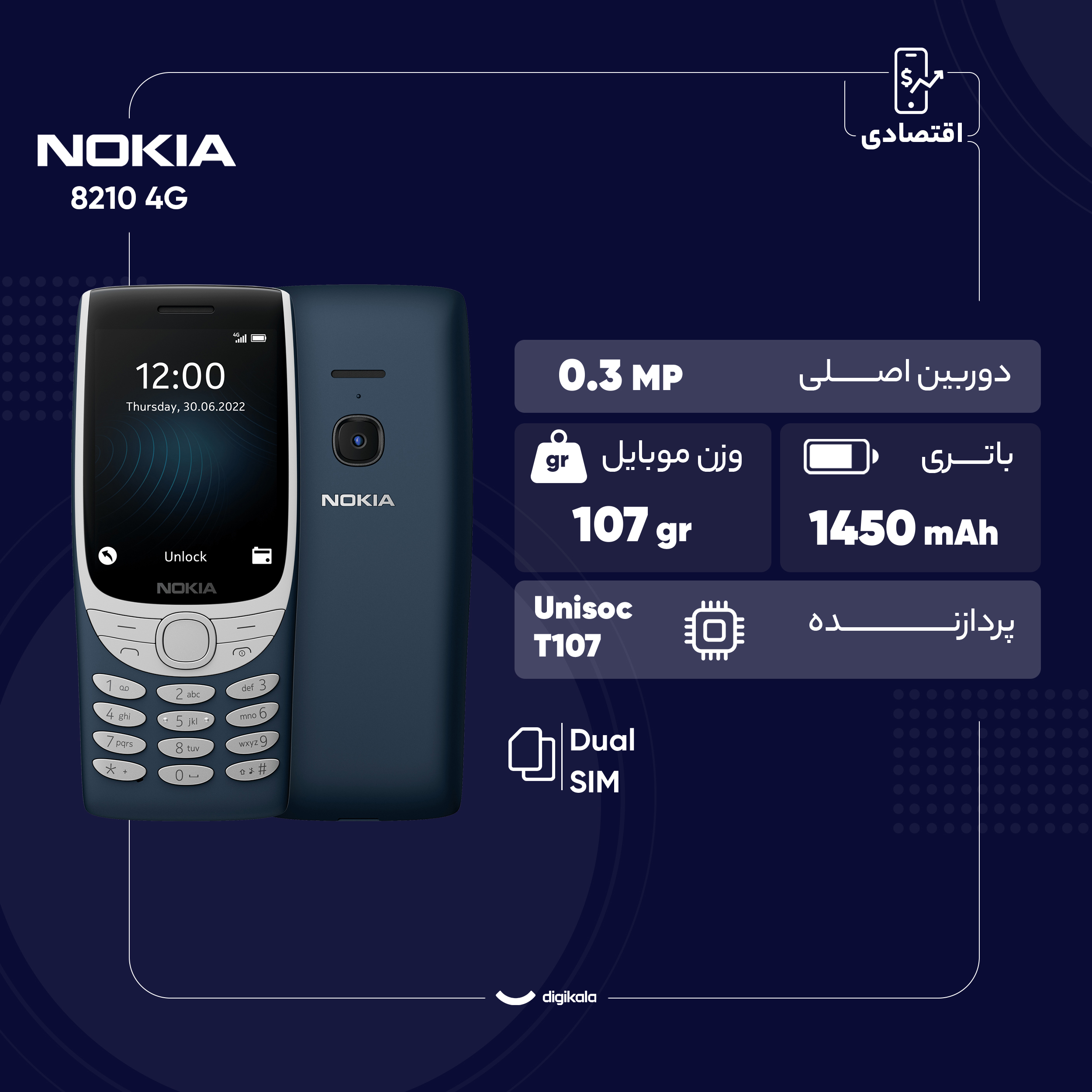 گوشی موبایل نوکیا مدل 8210 4G دو سیم کارت