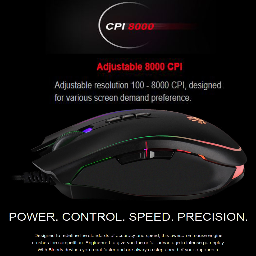 ماوس مخصوص بازی بلادی مدل P_81_S_RGB