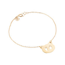 دستبند زنجیری طلا 18 عیار بچگانه گالری شیدا مجد مدل خرس دست و پا