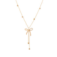 گردنبند طلا 18 عیار زنانه با طرح حلقه‌ای (فلامینگو) گالری شیدا مجد مدل البرنارد و پاپیون