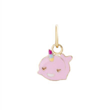 آویز گردنبند طلا 18 عیار دخترانه گالری شیدا مجد مدل دلفین میناکاری