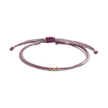 دستبند طلا 18 عیار زنانه گالری شیدا مجد مدل 3 البرنارد نخی لمه