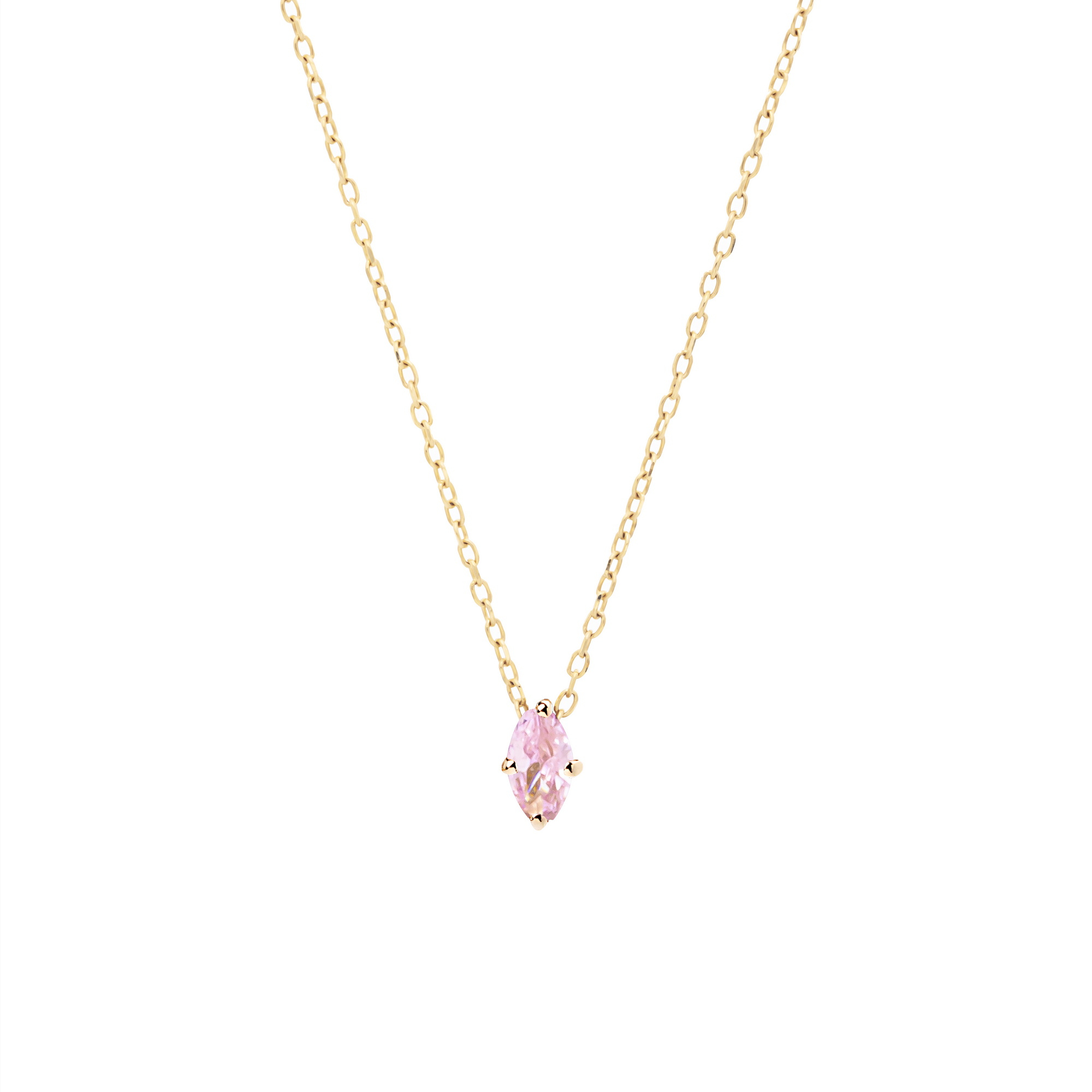 گردنبند طلا 18 عیار زنانه گالری شیدا مجد مدل مارکیز رز کوارتز