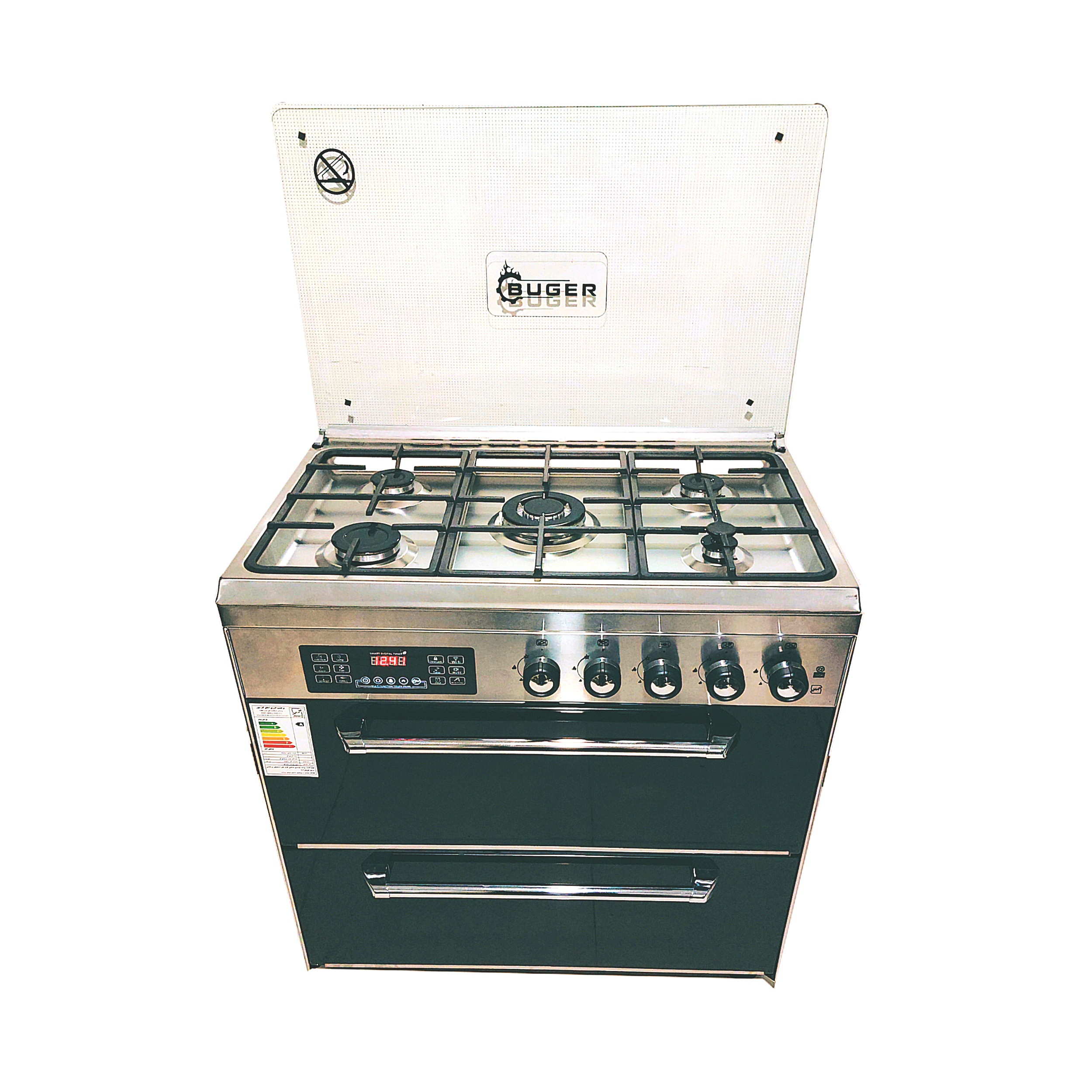 اجاق گاز 5 شعله بوگر مدل استیل