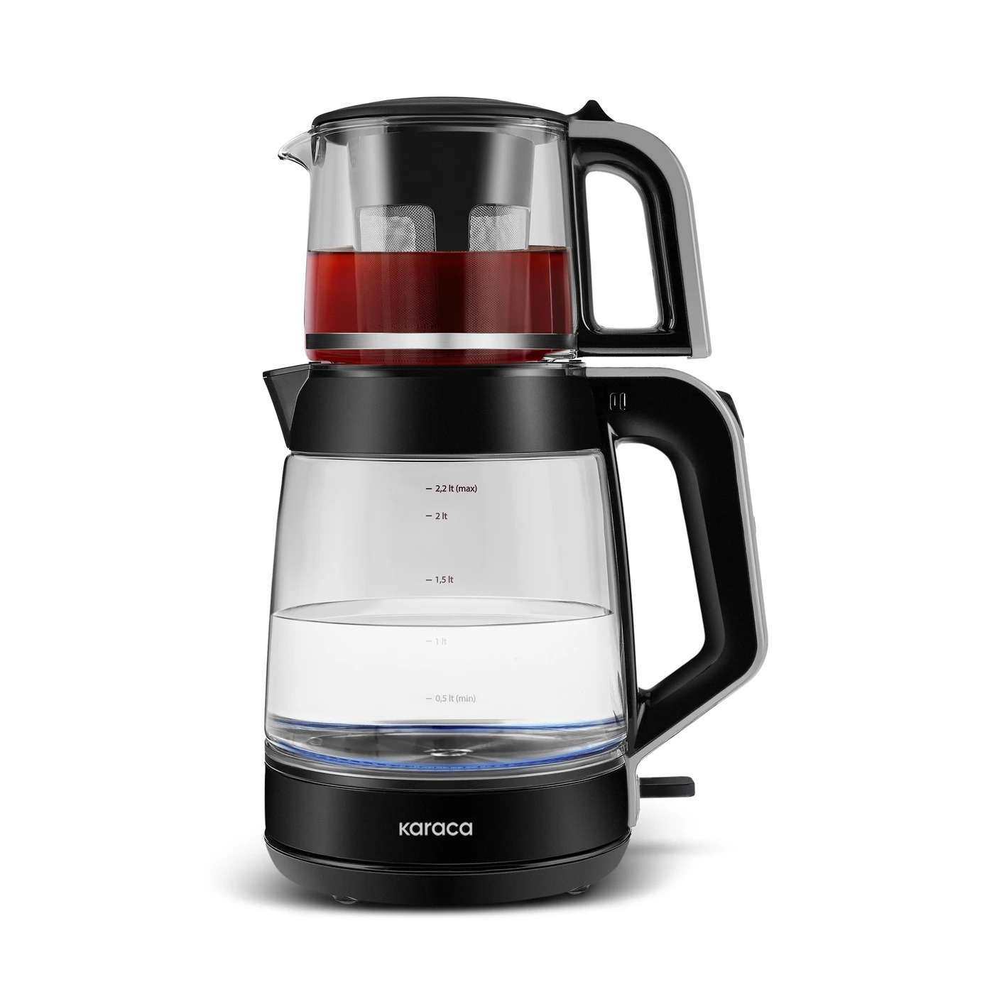 چای ساز روی هم کاراجا مدل Glass Tea XL