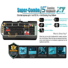 کیبورد مخصوص بازی ای فورتک مدل X7_G800V