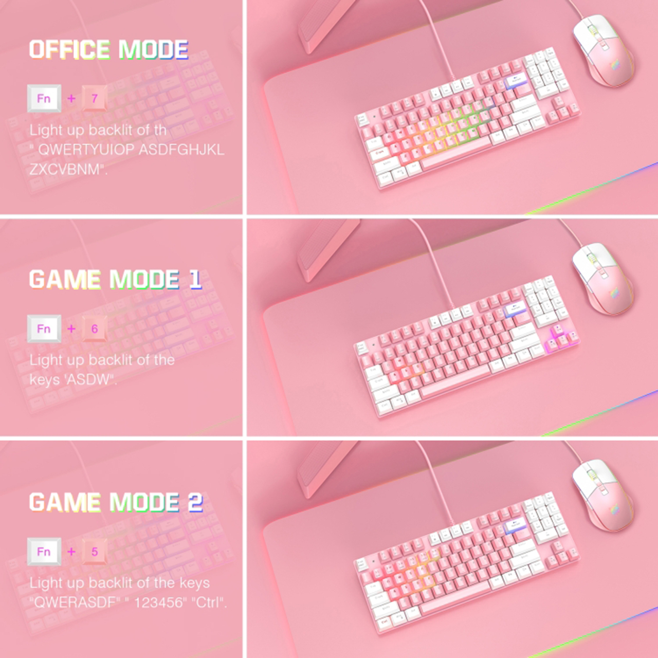 کیبورد و ماوس مخصوص بازی اونیکوما مدل CW916