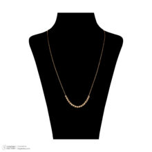 گردنبند طلا 18 عیار زنانه گالری شیدا مجد مدل البرنارد هلالی