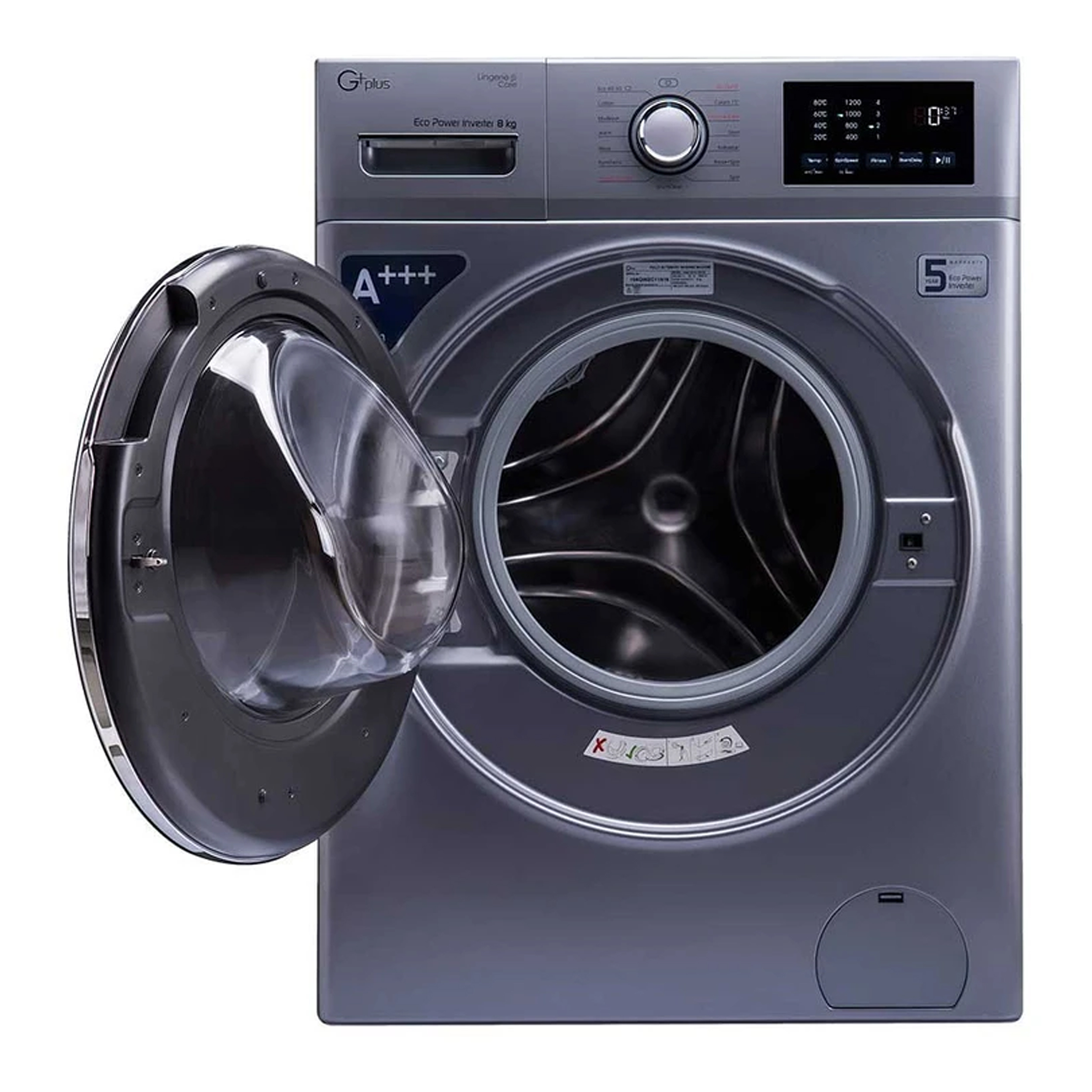 ماشین لباسشویی اتوماتیک جی پلاس مدل GWM-M822BS ظرفیت 8 کیلوگرم