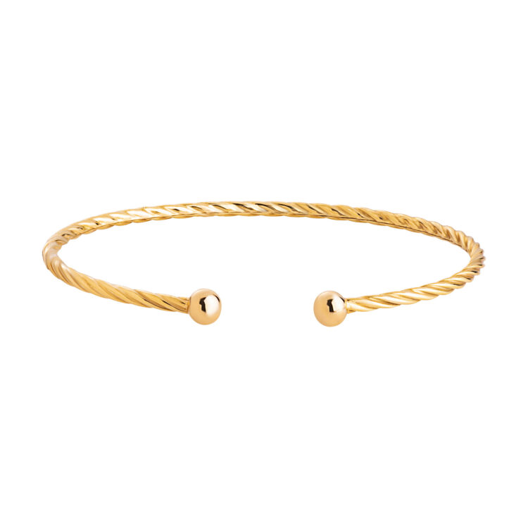 بنگل طلا 18 عیار زنانه گالری شیدا مجد مدل پیچک