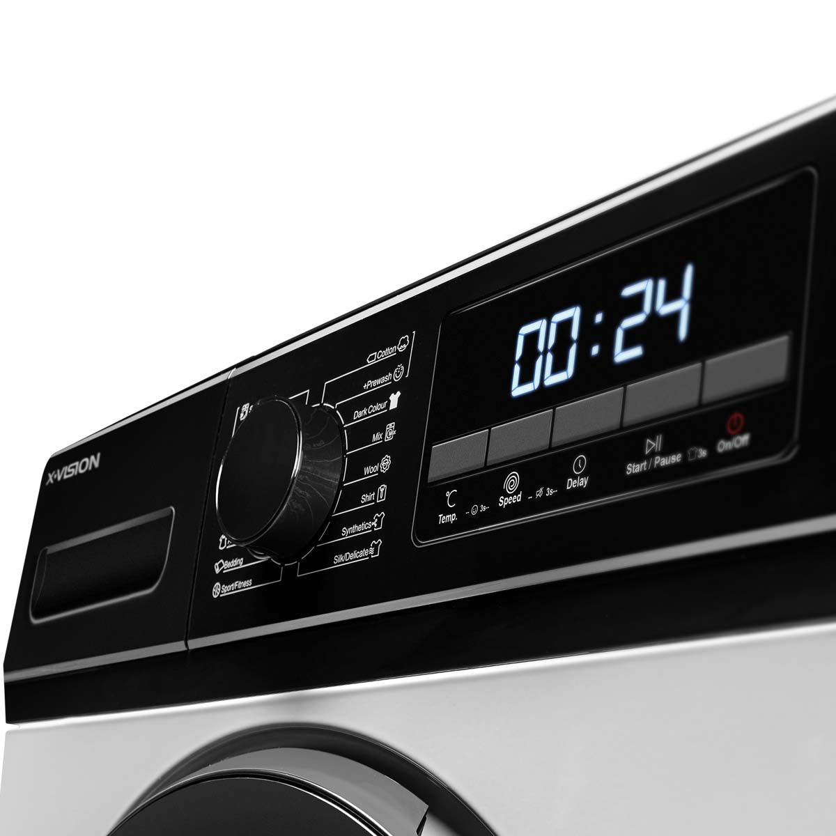 ماشین لباسشویی ایکس ویژن مدل TM84-BWBL/BSBL ظرفیت 8 کیلوگرم