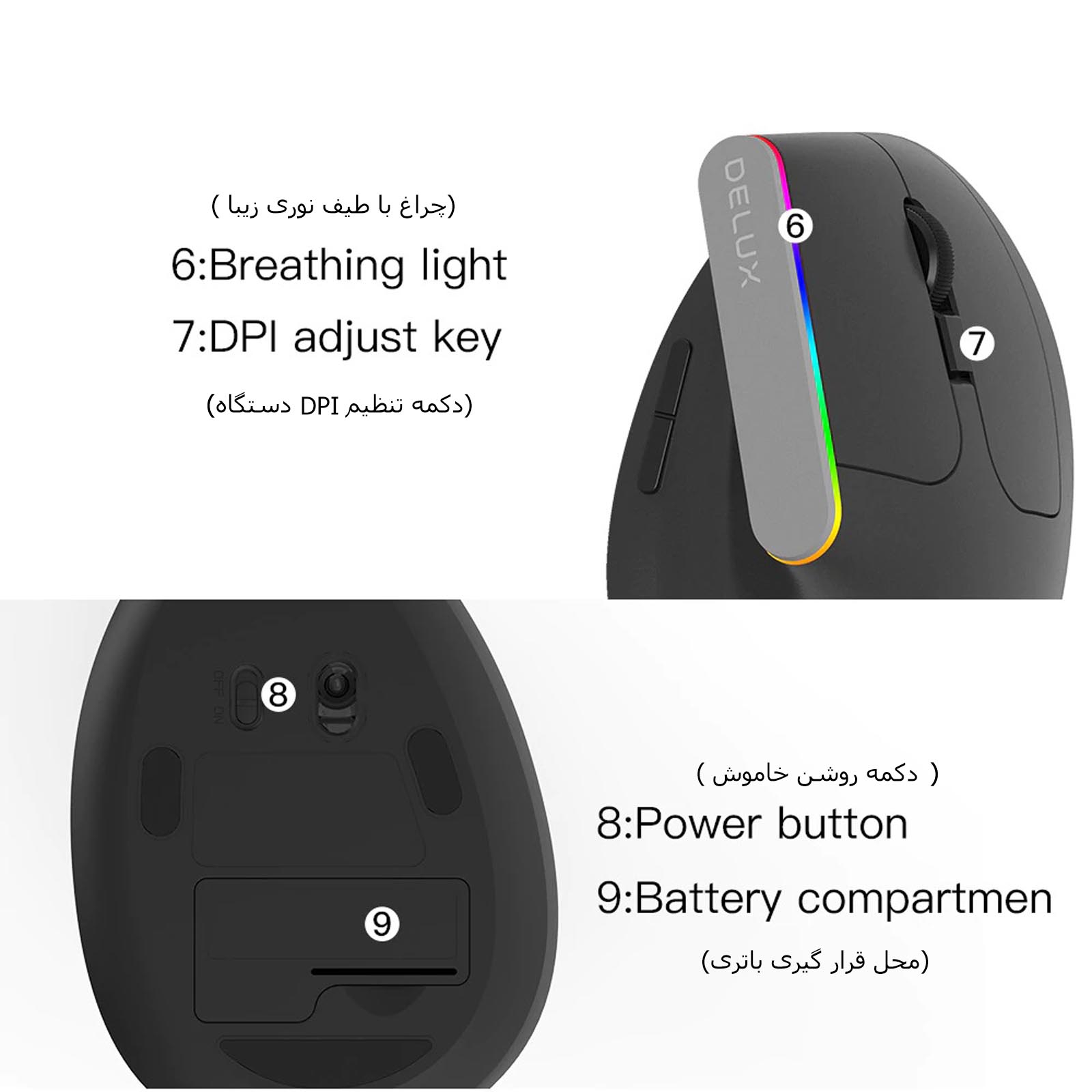 ماوس بی سیم دیلاکس مدل M618C