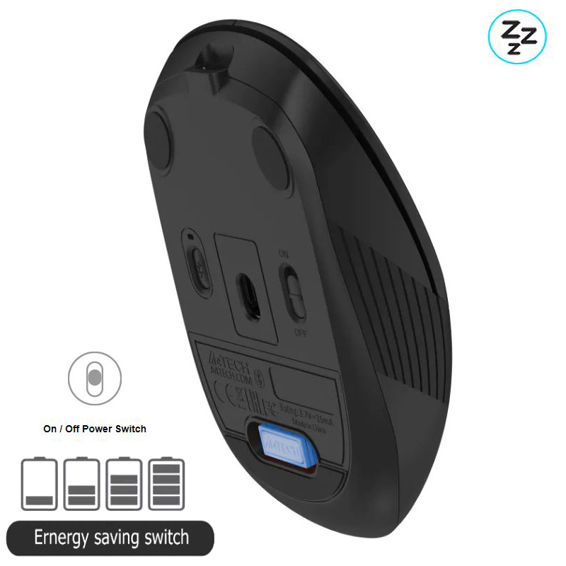 ماوس بی سیم و با سیم ای فورتک مدل F_STYLER_FB_1O_CS_SILENT