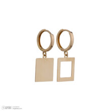 گوشواره طلا 18 عیار زنانه گالری شیدا مجد مدل هوک مربع پر و خالی