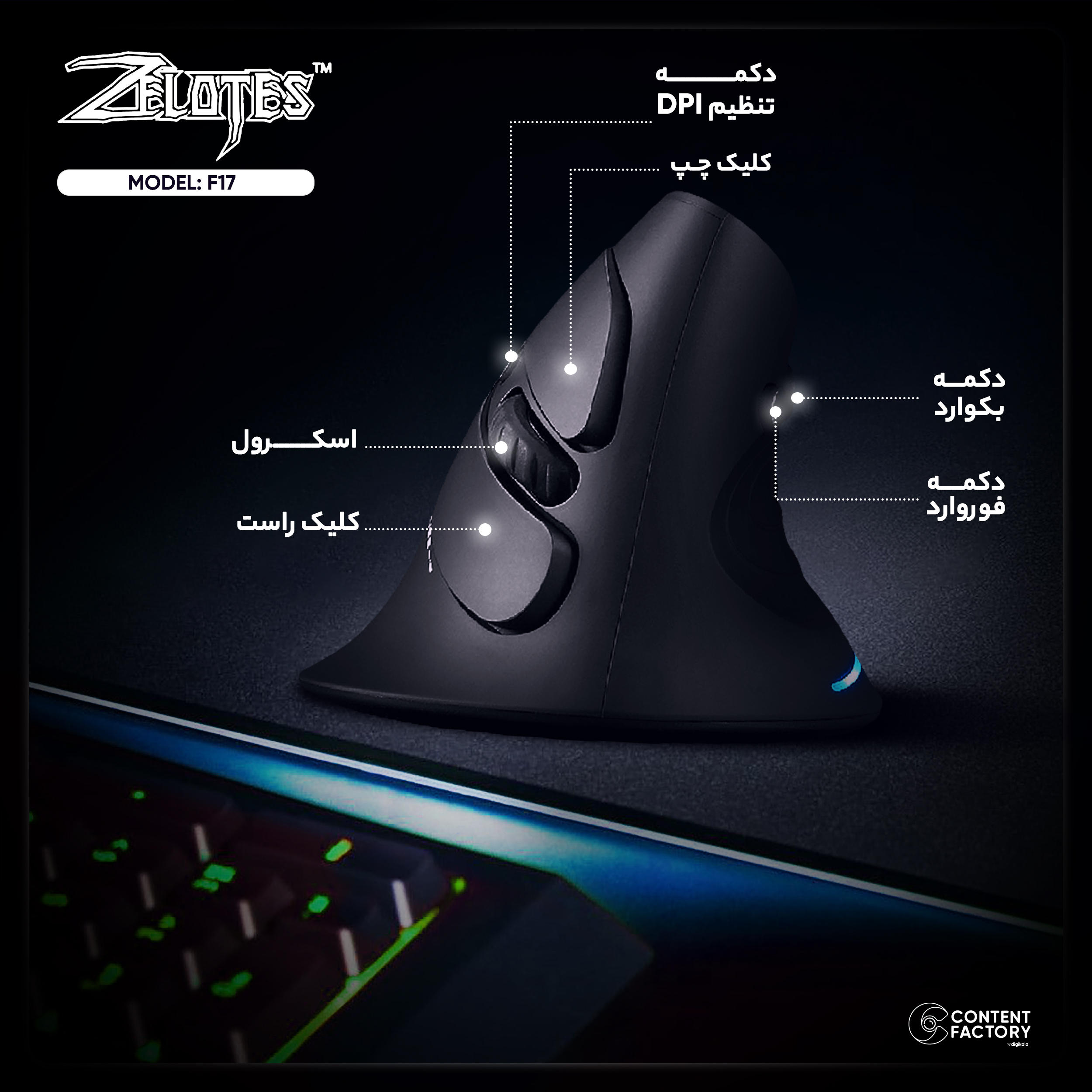 ماوس بی سیم زیلوتس مدل F17