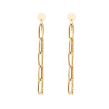 گوشواره طلا 18 عیار زنانه گالری شیدا مجد مدل لینک و کارتیه 40