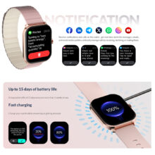 ساعت هوشمند 46 میلی متری گلوریمی مدل GC Plus با بند سلیکیونی و مغناطیسی