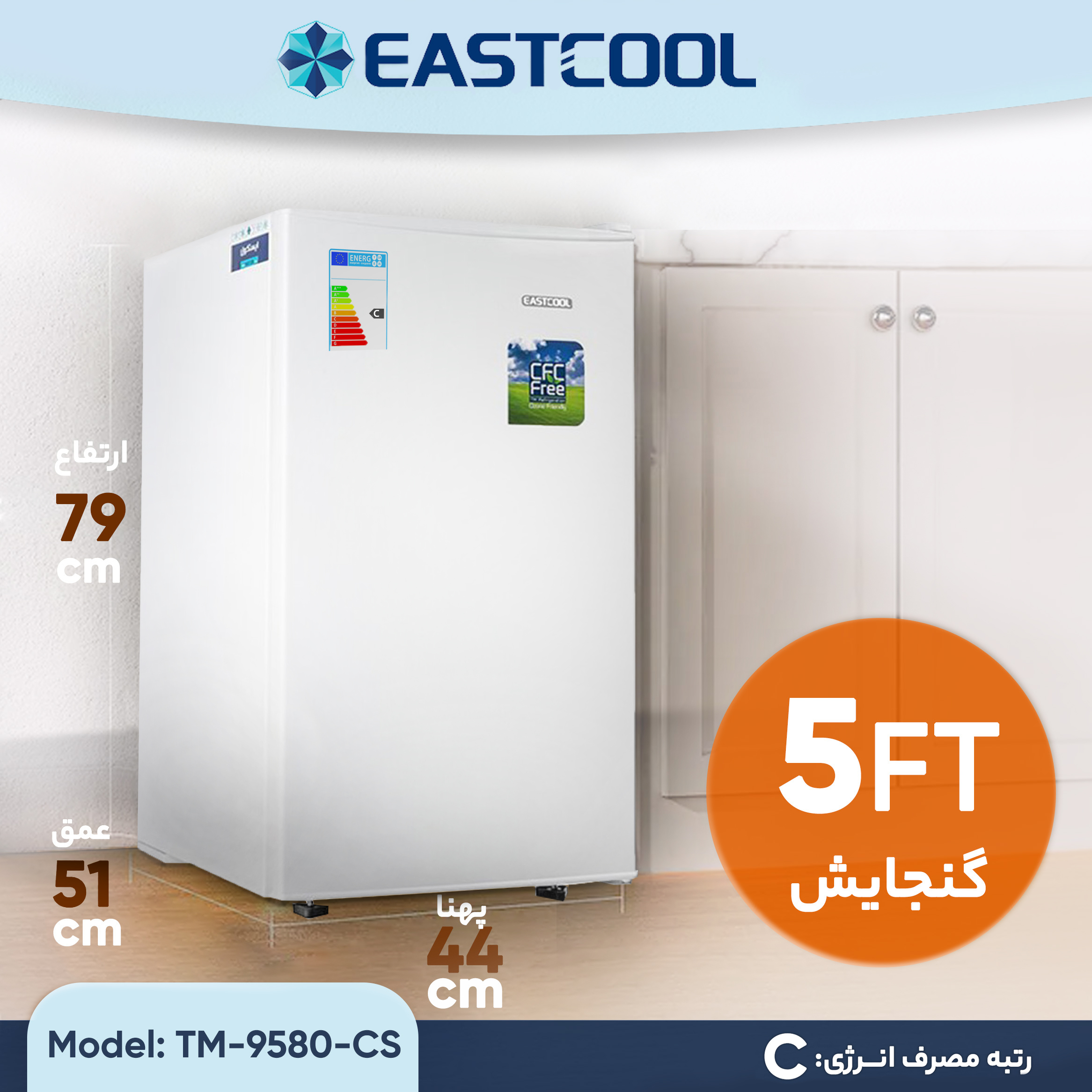 یخچال 5 فوت ایستکول مدل TM-9580-CS