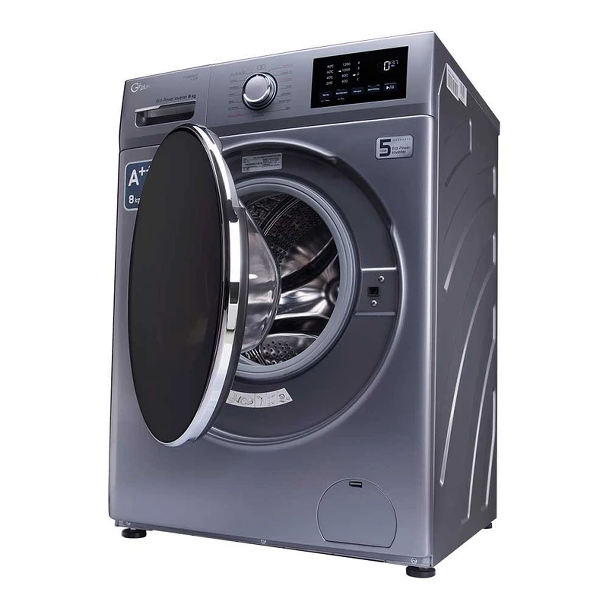 ماشین لباسشویی اتوماتیک جی پلاس مدل GWM-M822BS ظرفیت 8 کیلوگرم