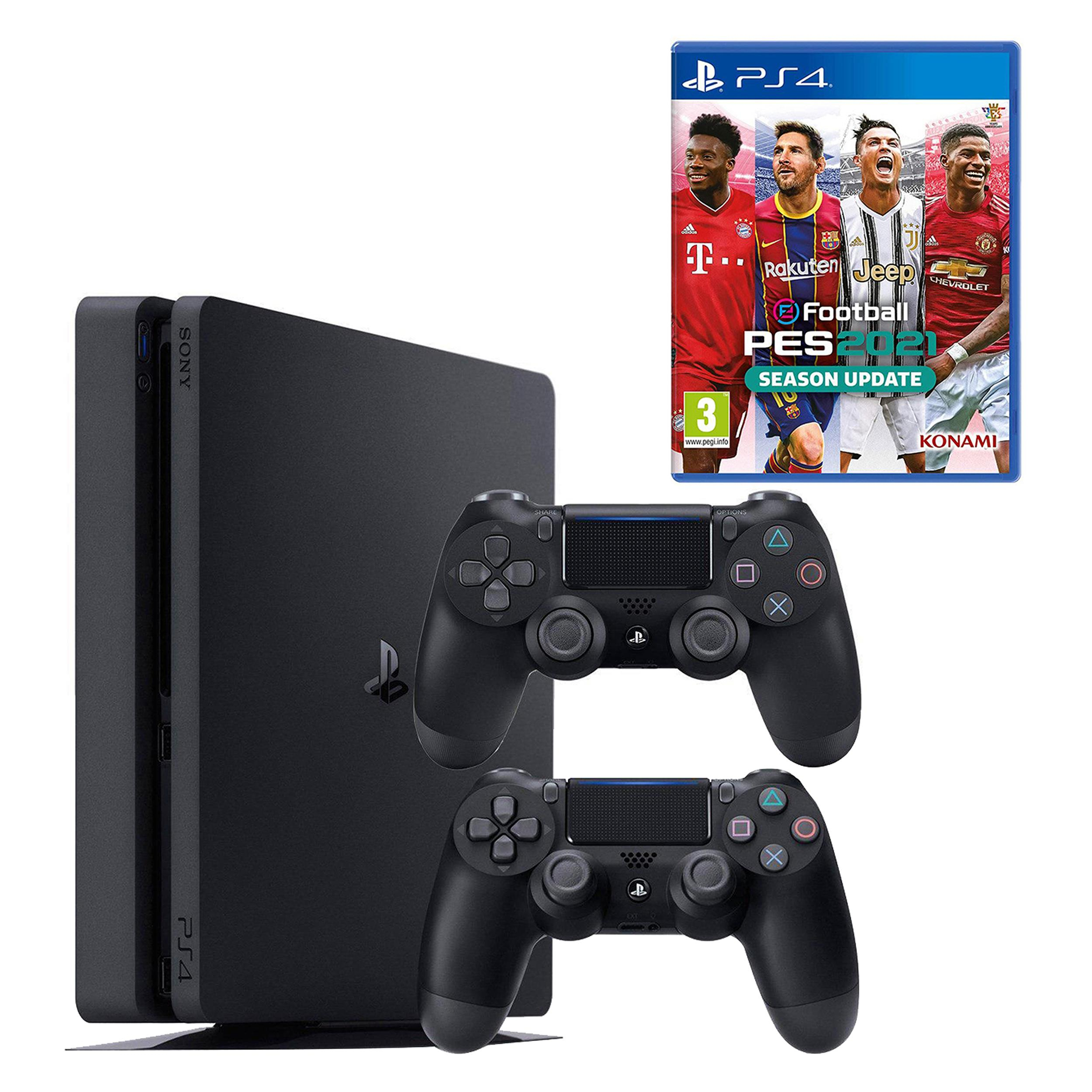 مجموعه کنسول بازی سونی مدل Playstation 4 Slim ریجن 2 کد CUH-2216B ظرفیت 1 ترابایت