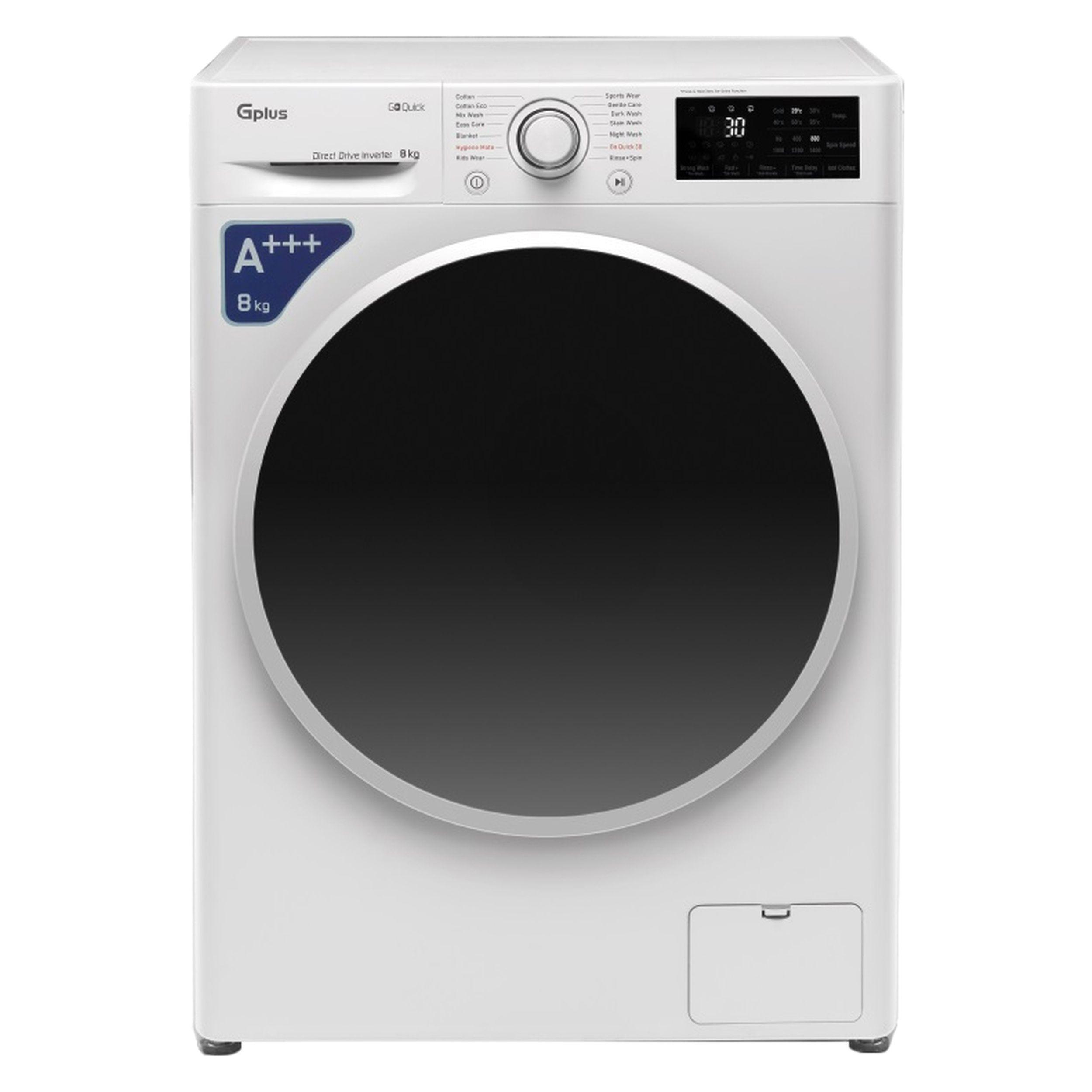 ماشین لباسشویی اتوماتیک جی پلاس مدل GWM-P87S ظرفیت 8 کیلوگرم