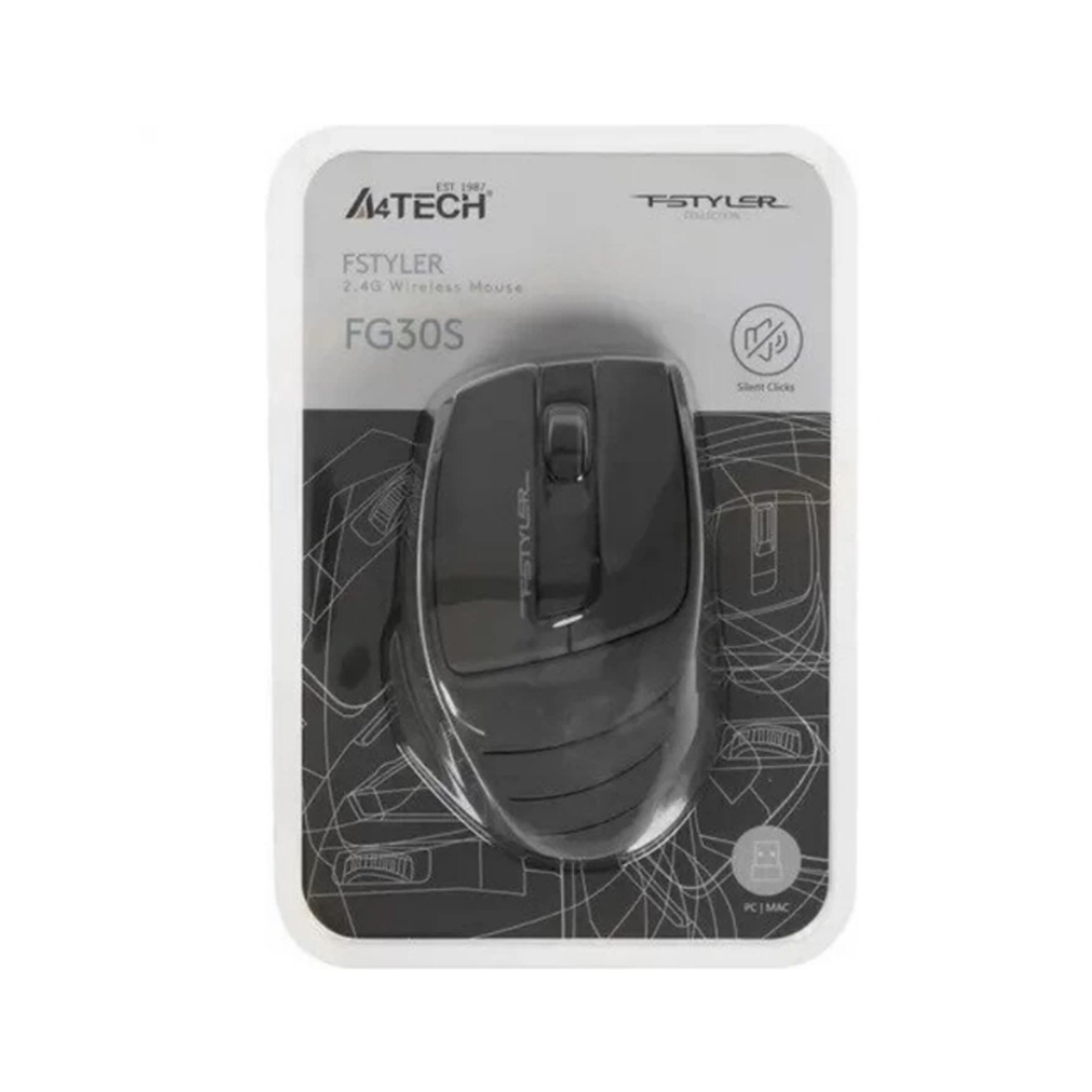 ماوس بی سیم ای فورتک مدل FStyler FG30S