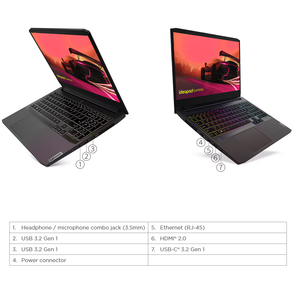 لپ تاپ 15.6 اینچی لنوو مدل IdeaPad Gaming 3 15ACH6-R5 5500H-16GB DDR4-512GB SSD-RTX2050-FHD