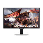 مانیتور گیمینگ 32 اینچ سامسونگ مدل Odyssey G80SD LS32DG802SMXUE، رزولوشن 4K UHD، پنل OLED، نرخ بروزرسانی 240 هرتز، با نسبت تصویر 16:9، دارای اسپیکر داخلی، دارای پورت HDMI و DisplayPort