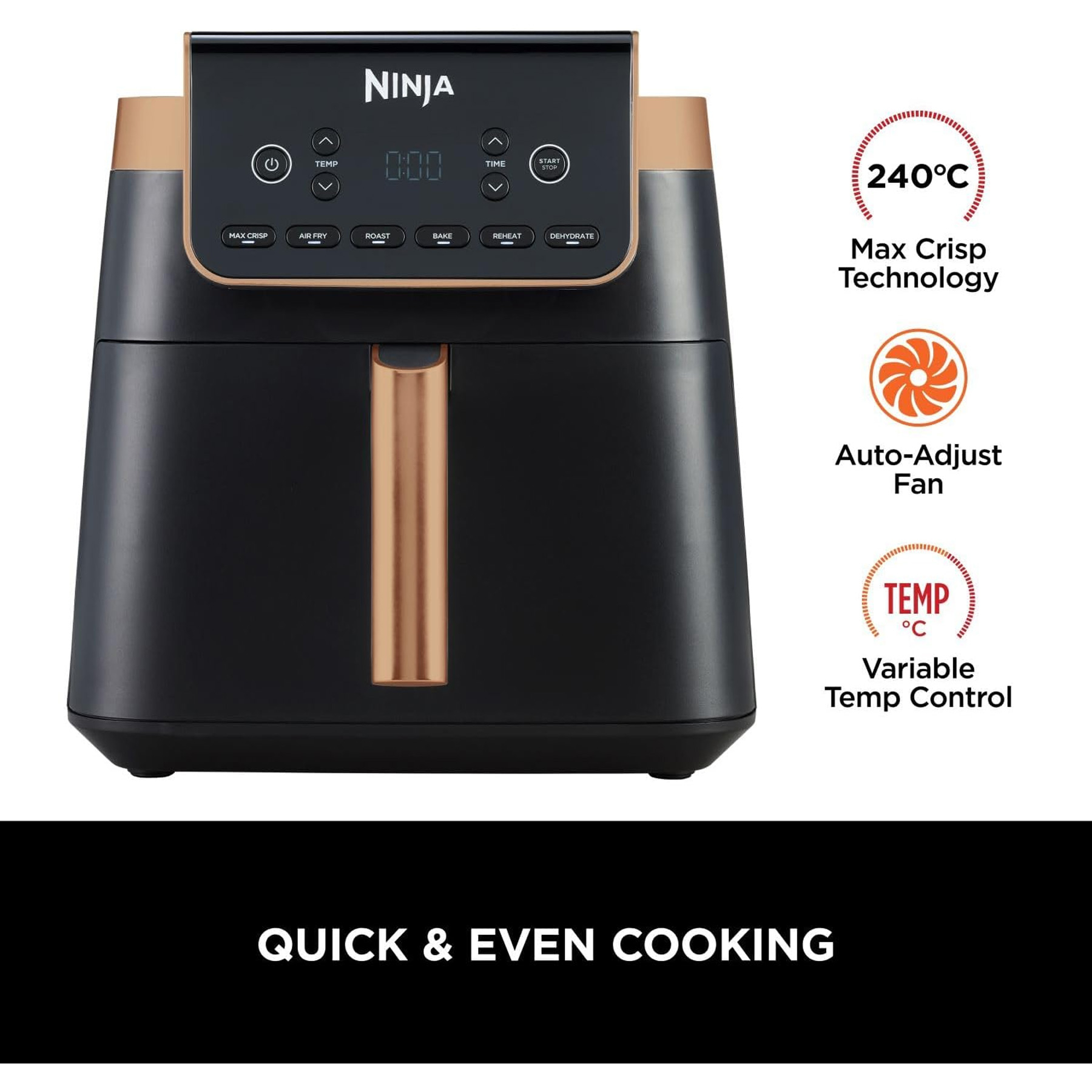 سرخ کن بدون روغن نینجا مدل AF180UKCP