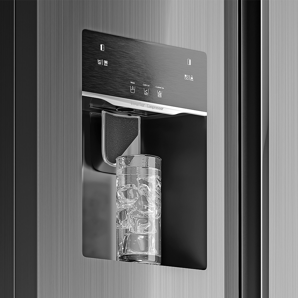 یخچال و فریزر ساید بای ساید 28 فوت جی پلاس مدل GSS-P7635W