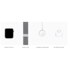 ساعت هوشمند اپل واچ سری 5 مدل  44mm Stainless Steel Case with Milanese Loop Steel Band