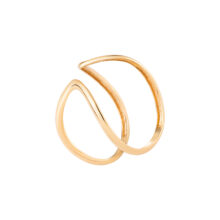 انگشتر طلا 18 عیار زنانه گالری شیدا مجد مدل دو مثلث خالی