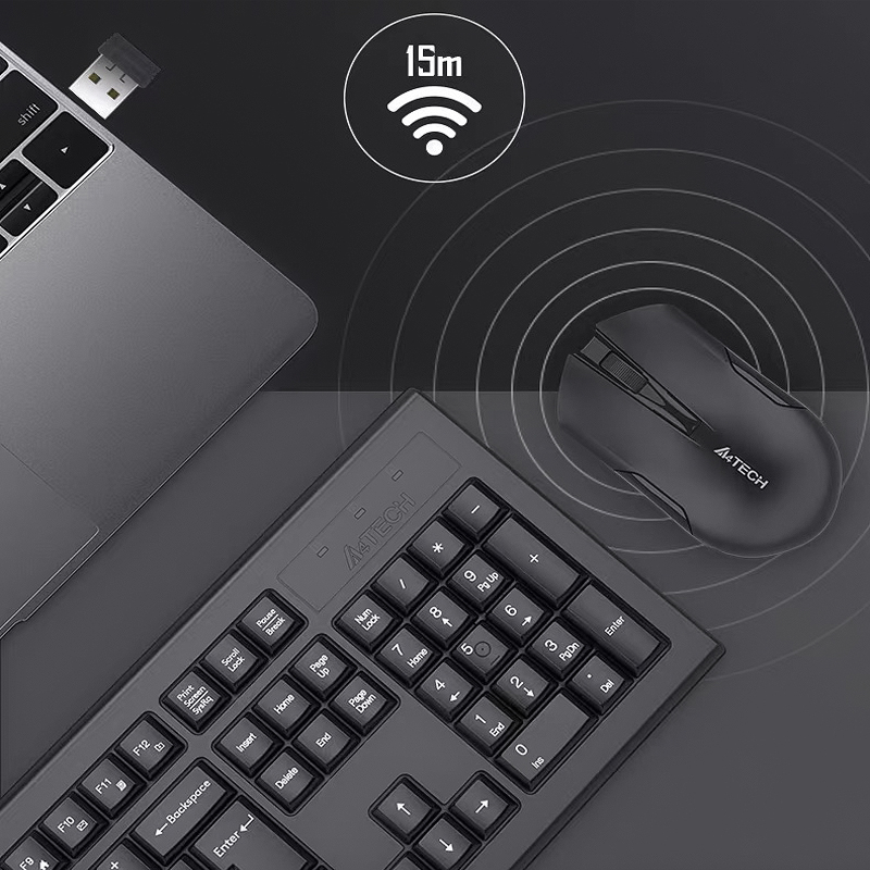 کیبورد و ماوس بی سیم ای فورتک مدل 3OOO_NS_Desktop_COMBO