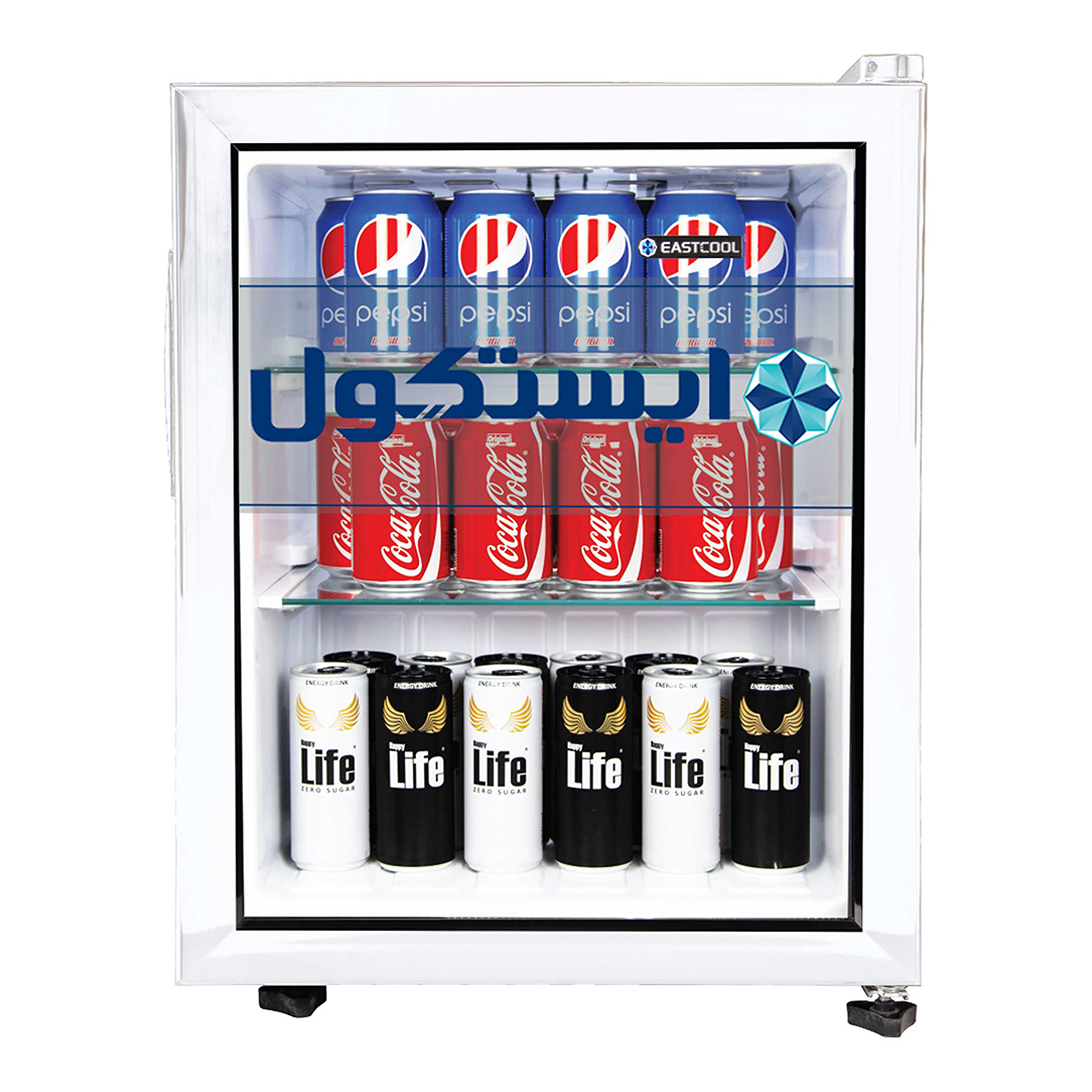 یخچال 3 فوت ایستکول مدل TM-4164-HS، با ارتفاع 59، پهنای 44.5 و عمق 53 سانتیمتر، میزان مصرف انرژی B، دارای 3 طبقه