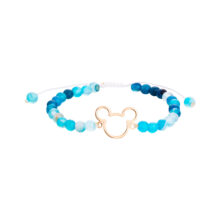 دستبند سنگ و طلا 18 عیار دخترانه گالری شیدا مجد مدل میکی توخالی