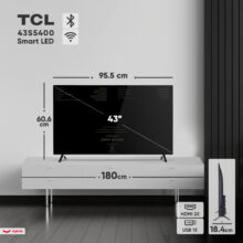 تلویزیون 43 اینچ ال ای دی هوشمند تی سی ال مدل 43S5400