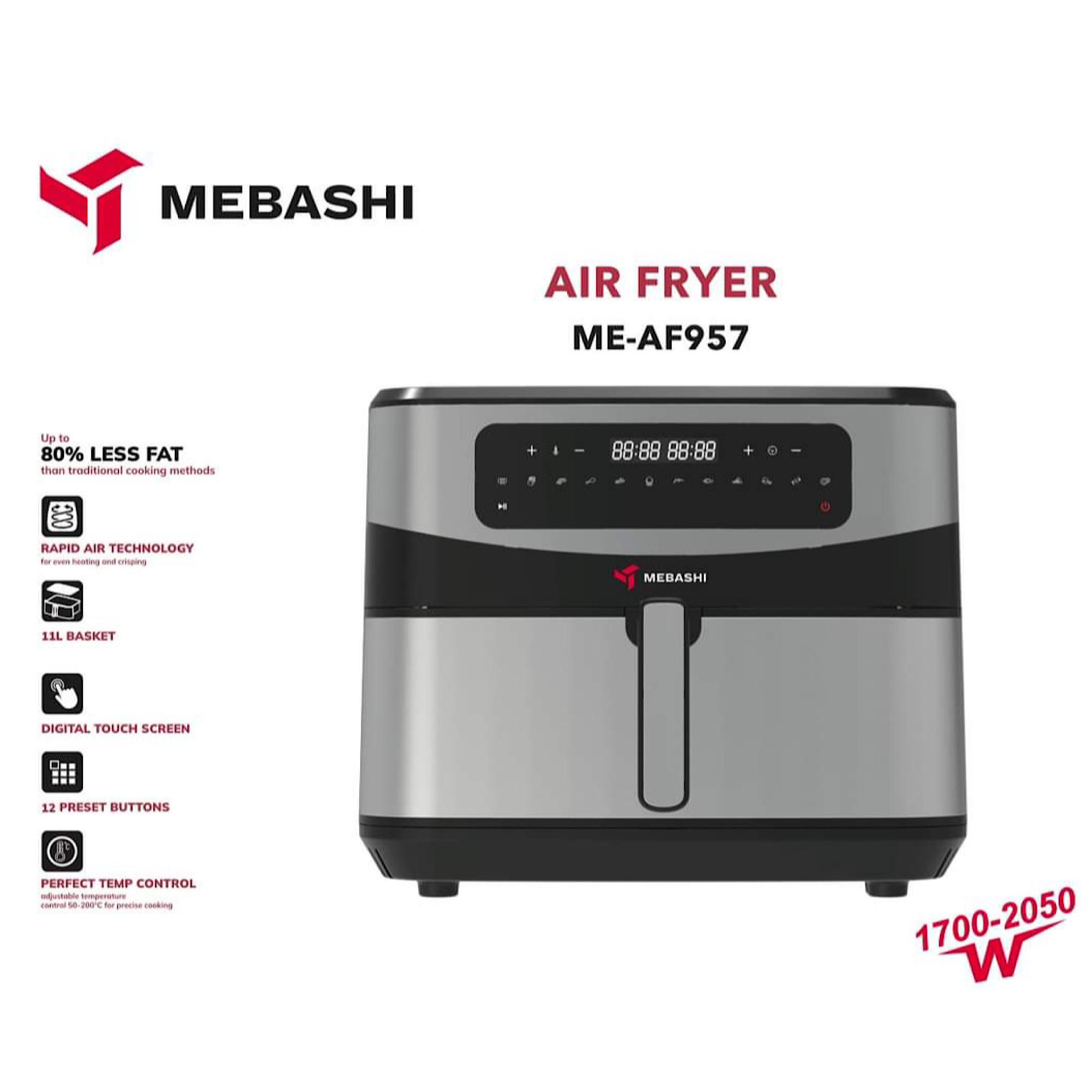 سرخ کن بدون روغن مباشی مدل ME-AF957