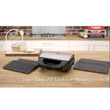 ساندویچ‌ساز دو خانه تاور مدل T27020