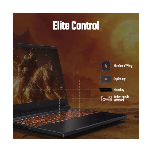 لپ تاپ 16 اینچی ایسر مدل Nitro V 16 ANV16-71-760Q-i7 14650HX-16GB DDR5 5600MHz-512GB SSD-RTX4050-FHD 165Hz