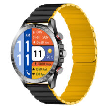 ساعت هوشمند گلوریمی مدل M2 دارای قابلیت های قابلیت مکالمه مستقیم، قابلیت مکالمه از طریق بلوتوث بند سیلیکون