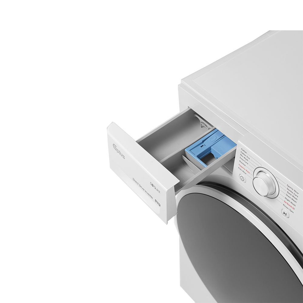 ماشین لباسشویی جی پلاس مدل GWM-L807W ظرفیت 8 کیلوگرم