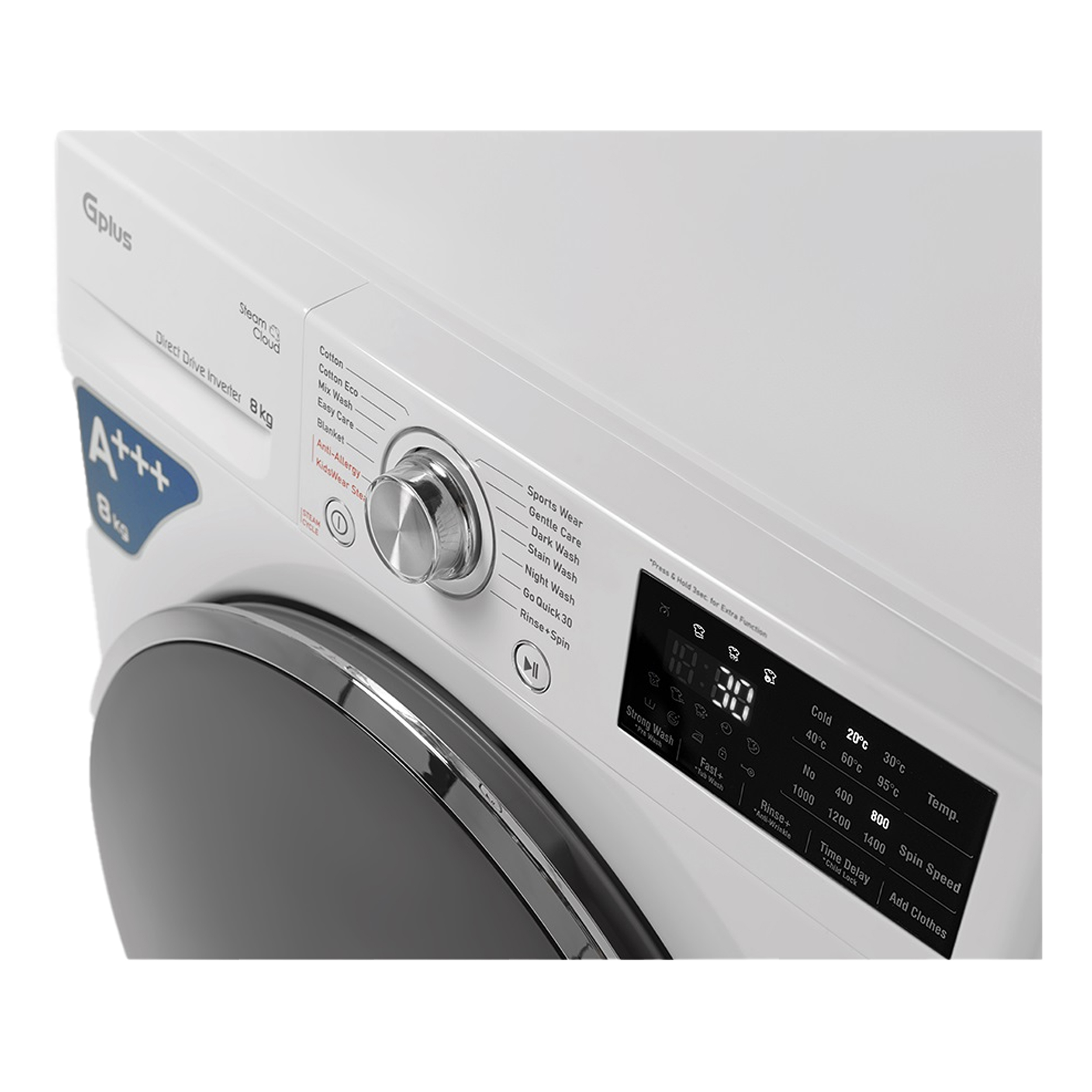 ماشین لباسشویی 8 کیلوگرم  اتوماتیک جی پلاس مدل GWM-M880W