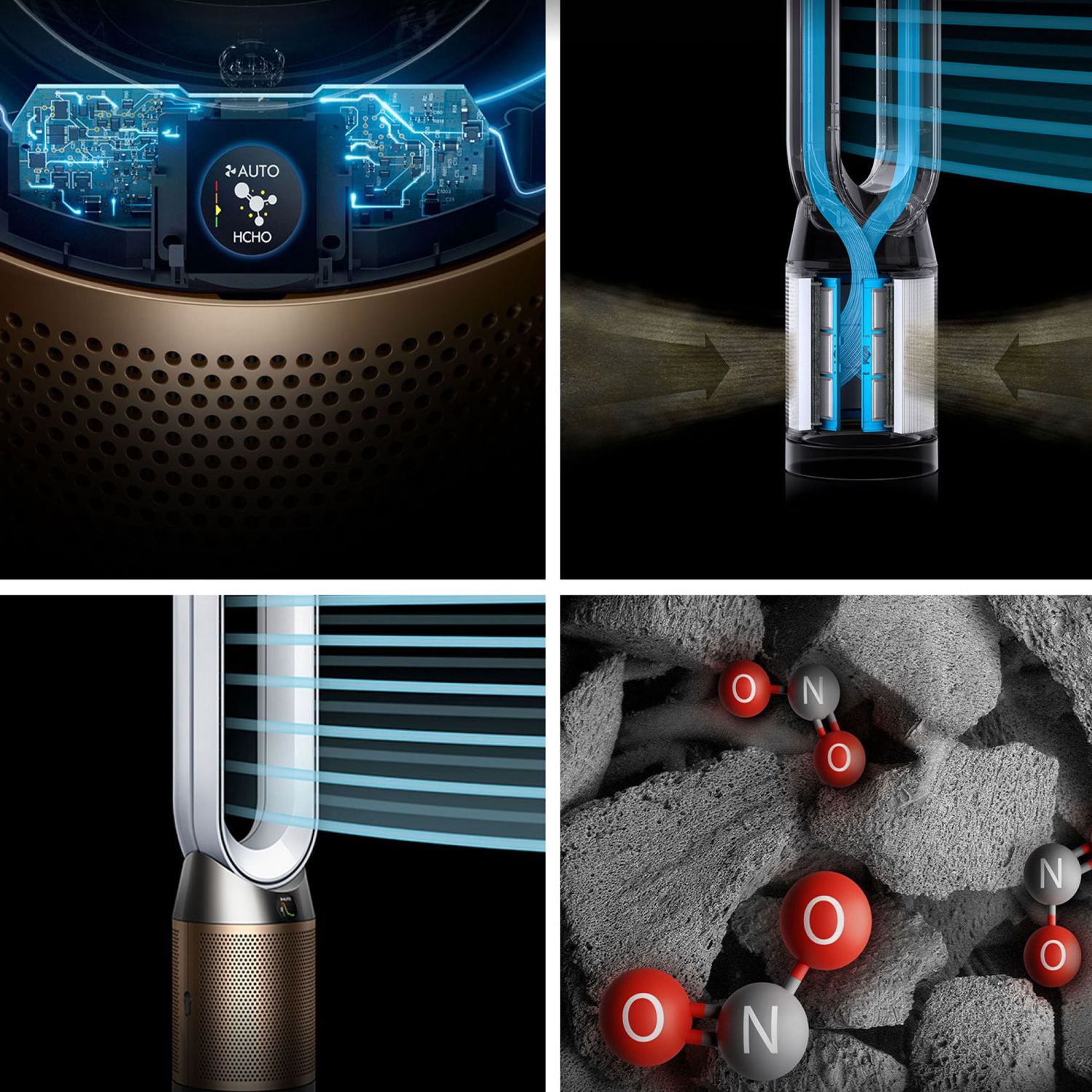 دستگاه تصفیه کننده هوا خانگی ۳ مرحله ای دایسون مدل Cool air PC2 De-NOx TP12