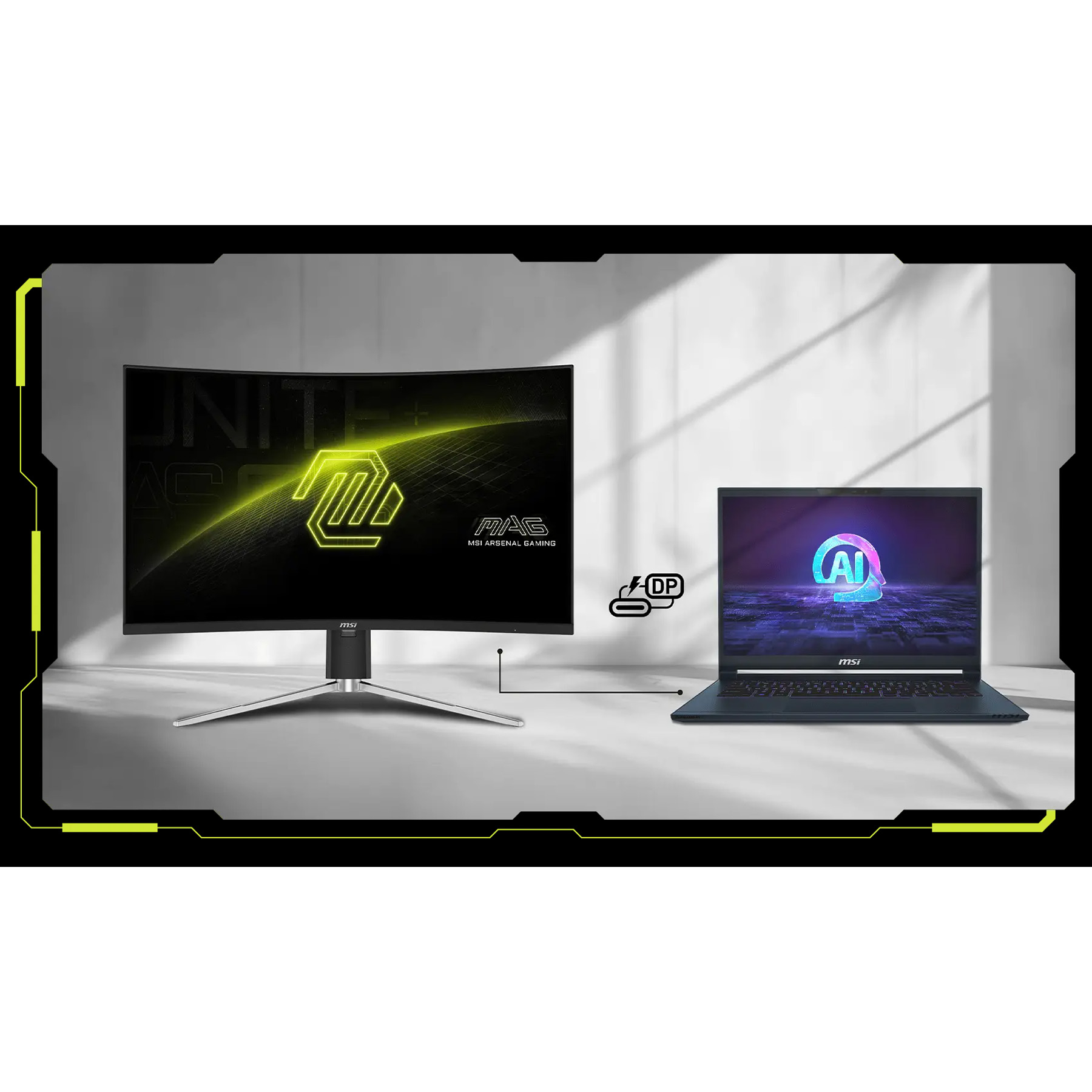 مانیتور خمیده گیمینگ 32 اینچ ام اس آی مدل MAG 325CQRXF E2